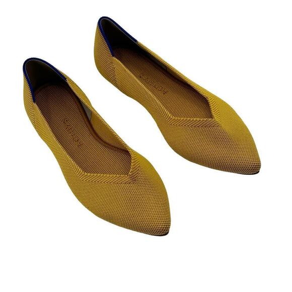 Rothy's The Point Flats RETIRED Marigold Yellow Classic Women’s Size 8.5 NWOB - Picture 4 of 11